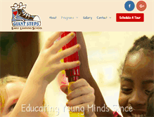 Tablet Screenshot of giantstepsschool.com